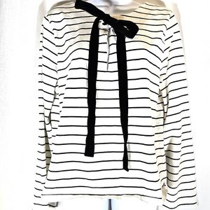J. Crew XL Velour Tie Striped Top